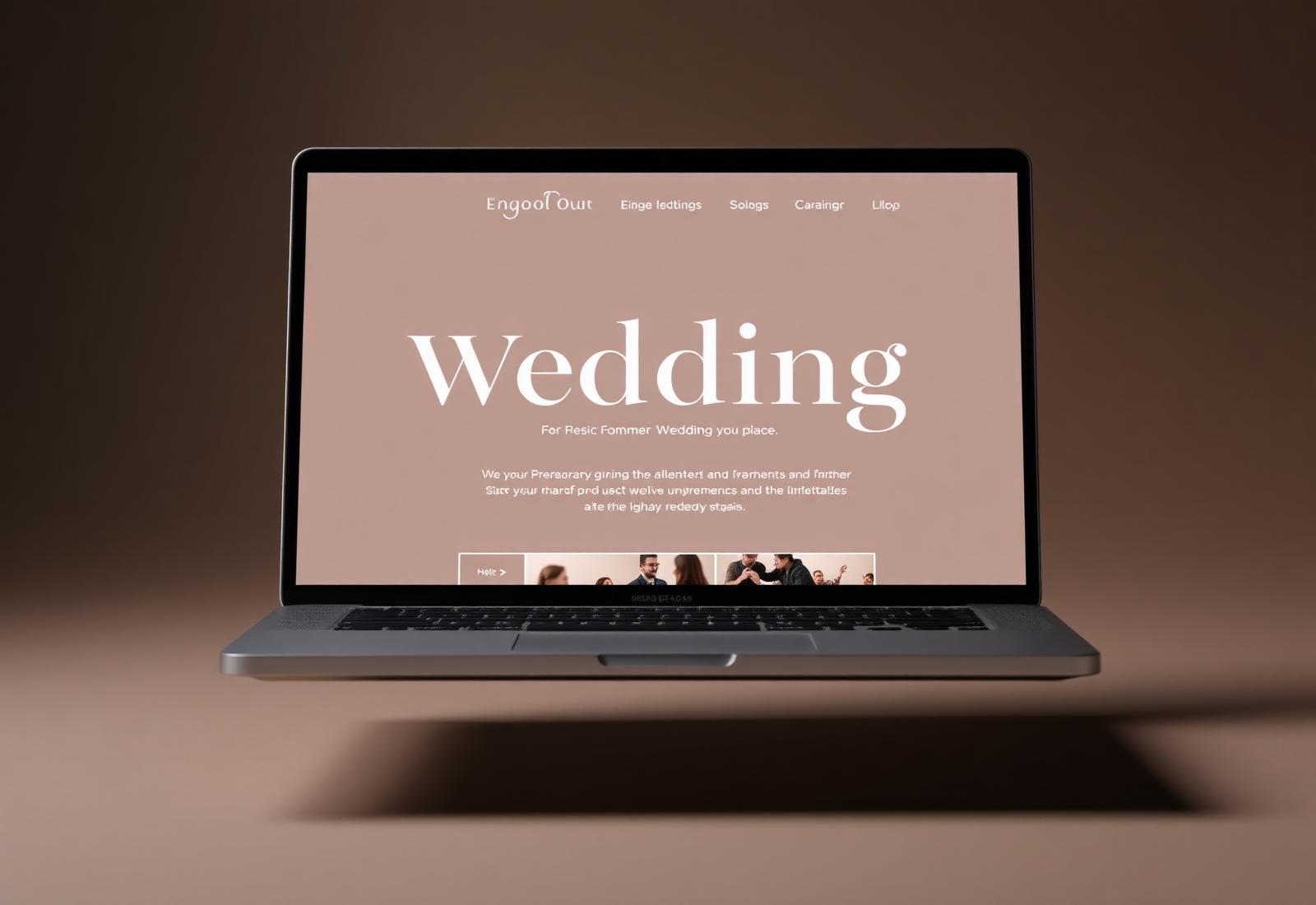 Desktop wedding website