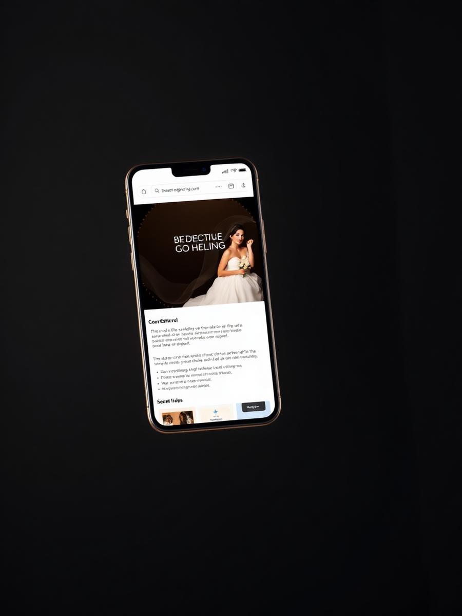 Mobile wedding website